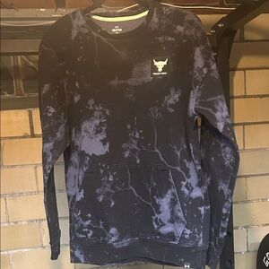 Under Armour Black and Purple Tie-Dye Sweatshirt